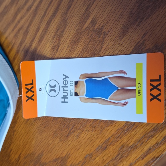 Hurley Teal and White Women's One Piece Swimsuit - Picture 5 of 5